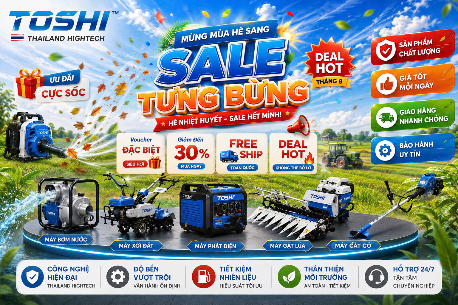 Banner Quảng Cáo Máy Nông Nghiệp TOSHI 1