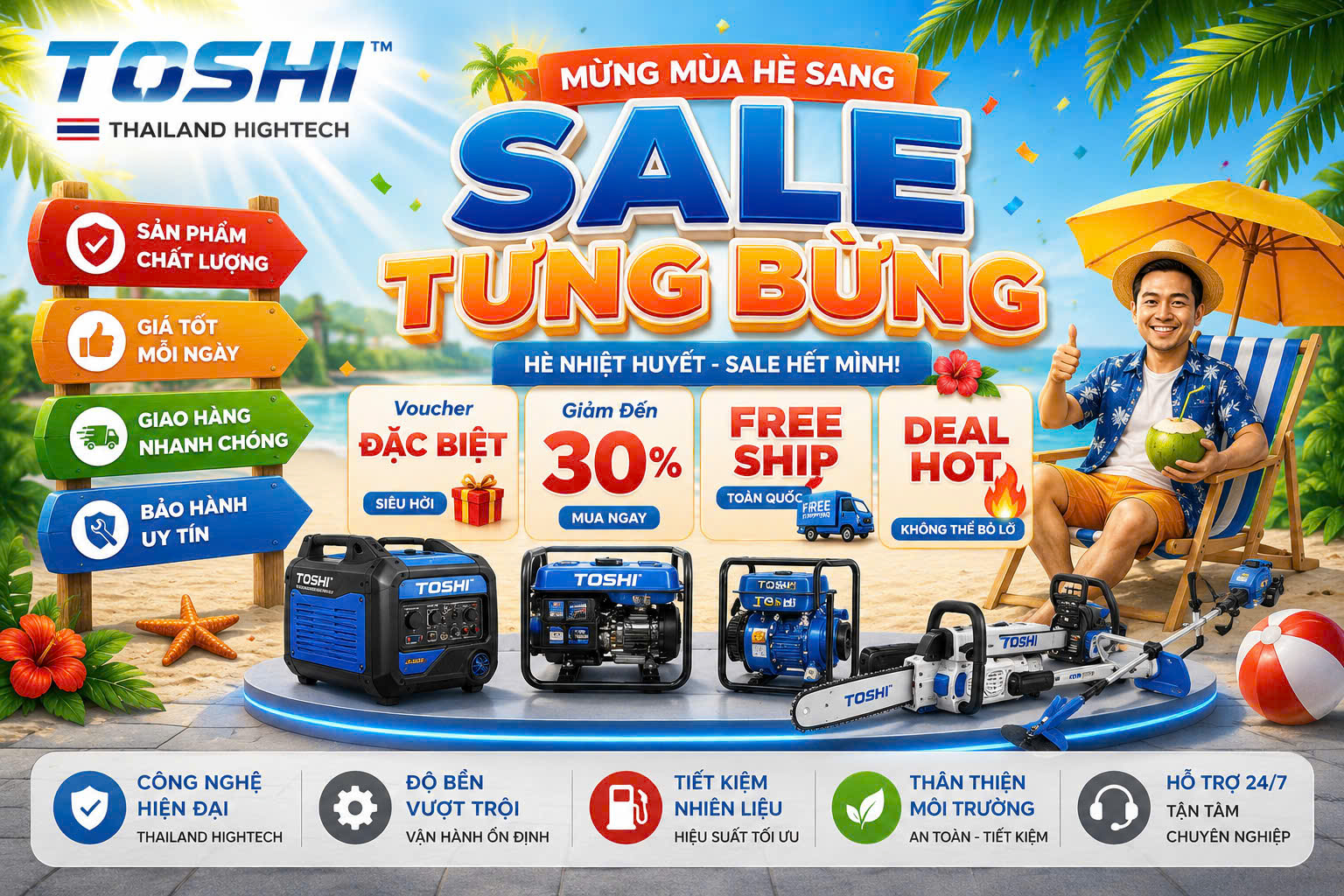 Banner Quảng Cáo Máy Nông Nghiệp TOSHI 2